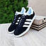 Чоловічі кросівки Adidas Gazelle (сіро-чорні) стильні повсякденні кроси 11066 Адідас vkross, фото 10
