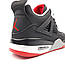 Чоловічі кросівки Nike Air Jordan 4 (чорні з червоним) модні повсякденні кроси 11169 Найк vkross, фото 9
