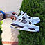 Чоловічі кросівки Nike Air Jordan 4 (білі з коричневим) модні повсякденні кроси 10986 Найк vkross, фото 4