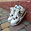 Чоловічі кросівки Nike Air Jordan 4 (білі з коричневим) модні повсякденні кроси 10986 Найк vkross, фото 11