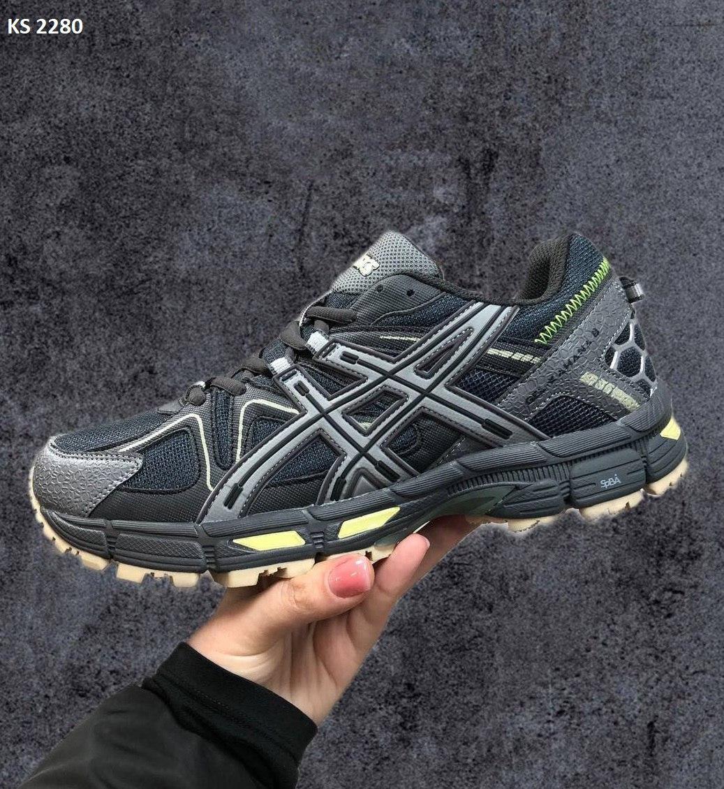 Чоловічі повсякденні кросівки Asics Gel-Kahana 8 Gray Green (сірі із зеленим) спортивні кроси KS2280 Асікс vkross