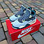 Чоловічі кросівки Nike Air Jordan 4 (сірі із зеленим) модні повсякденні кроси 10990 Найк vkross, фото 8