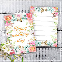Міні листівки "Happy Wedding Day" (10 штук)