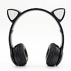 Бездротові навушники з котячими вушками VIV-23M, Чорні / Блютуз навушники з мікрофоном, фото 2