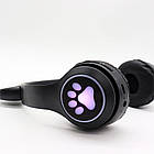 Бездротові навушники з котячими вушками VIV-23M, Чорні / Блютуз навушники з мікрофоном, фото 5