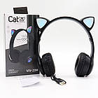 Бездротові навушники з котячими вушками VIV-23M, Чорні / Блютуз навушники з мікрофоном, фото 8