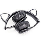 Бездротові навушники з котячими вушками VIV-23M, Чорні / Блютуз навушники з мікрофоном, фото 4