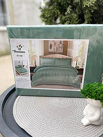 Євро комплект постільної білизни Primavara-бірюзовий