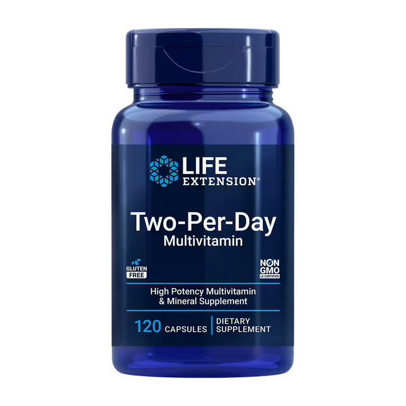 Life Extension, Two-Per-Day комплекс вітамінів і мінералів, 120 капсул