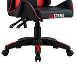Комп'ютерне крісло з екошкіри + 2 подушки ENZO чорне з червоним, фото 10