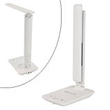 Лампа настільна TX26C0 LED 10 Вт годинник з бездротовим зарядним білим (006502), фото 2