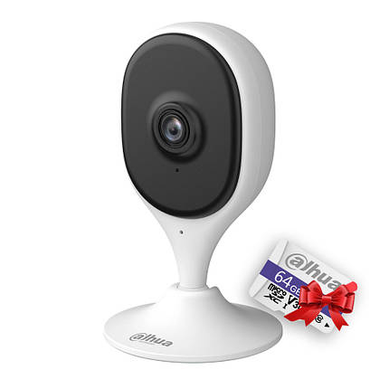 IP відеокамера Dahua 5 Мп Wi-Fi DH-C5A, SD до 256 Гб вбудований мікрофон та динамік, фото 1