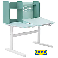Дитячий письмовий стіл IKEA BERGLÄRKA 100х70 см Біло-бірюзовий 995.664.81