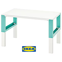 Письмовий стіл IKEA PÅHL Біло-бірюзовий 894.374.75