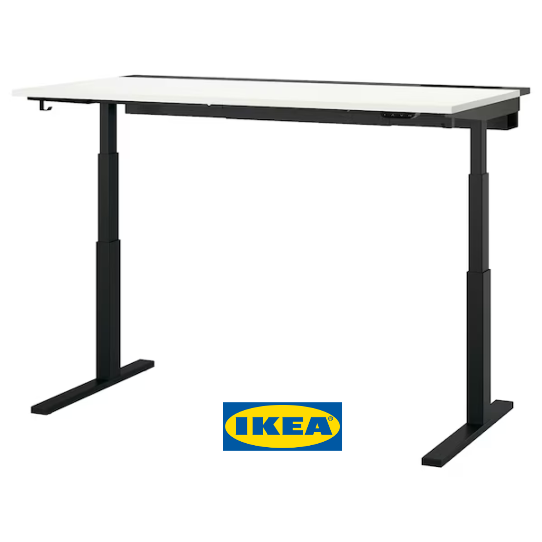 Письмовий стіл IKEA MITTZON 160х80см Чорно-білий 295.298.83