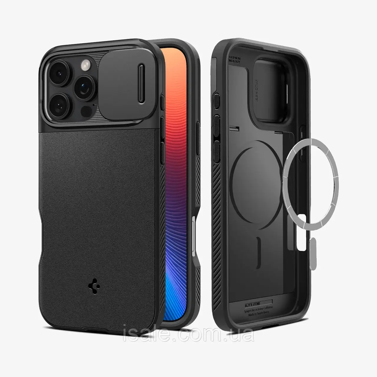 Чехол Spigen Optik Armor MagFit для iPhone 16 Pro (2024), ACS08149 - Matte Black, фото 1