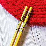 Багаторазові палички для суші Жовті, фото 2