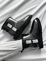 Жіночі високі зимові чорні Ugg classic clear mini всі розміри в наявності 36-40. Резинові угги