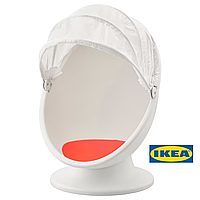 Дитяче обертове крісло IKEA PS LÖMSK Біло-червоне 104.071.36
