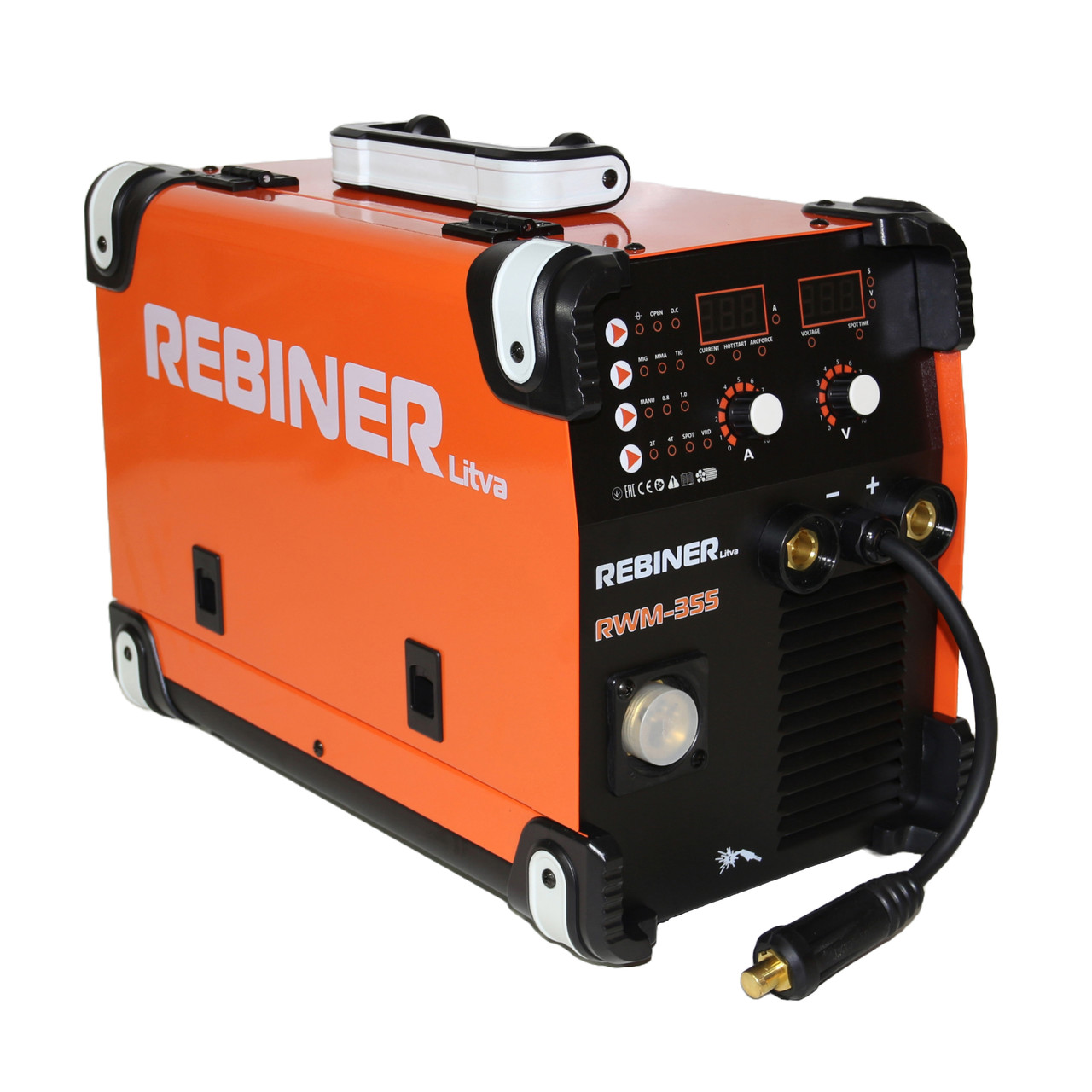 Зварювальний напівавтомат (2Т, 4Т, SPOT - MIG/MAG, MMA, Lift TIG) Rebiner RWM-355
