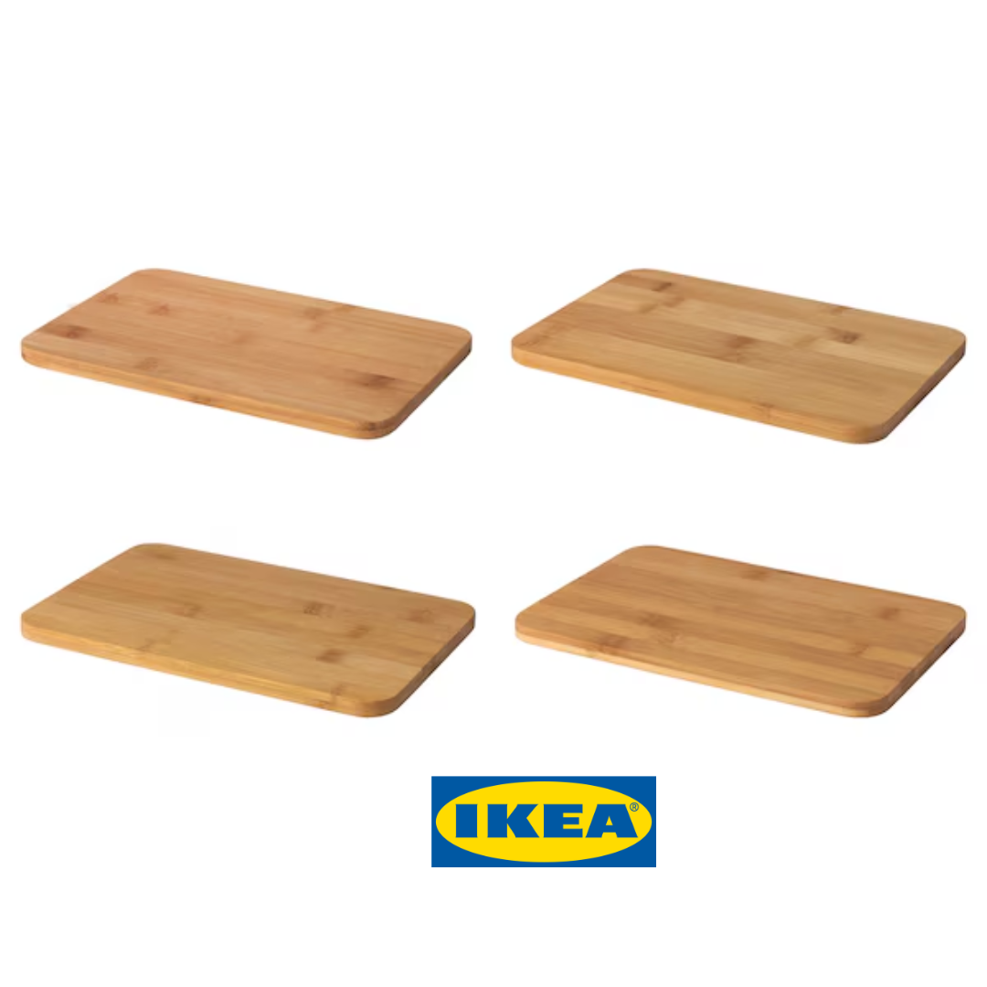 Набір підносів для сендвічів IKEA BRONSSOPP 4 предмети Бамбукові 303.215.56
