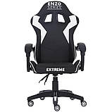 Комп'ютерне крісло ENZO 8 КОЛЬОРІВ НА ВИБІР Ігрове спортивне крісло з екошкіри + 2 подушки, фото 5