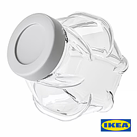 Банка із кришкою IKEA FÖRVAR 1,8 л Скляна 000.302.62