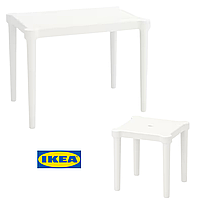 Набір дитячих меблів: стіл + табурет IKEA UTTER Білий 2 предмети