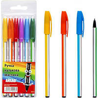 Від 5 шт. Набір ручок масляних "АЙХАО" 563 6 кольорів купити дешево оптом в інтернет-магазині