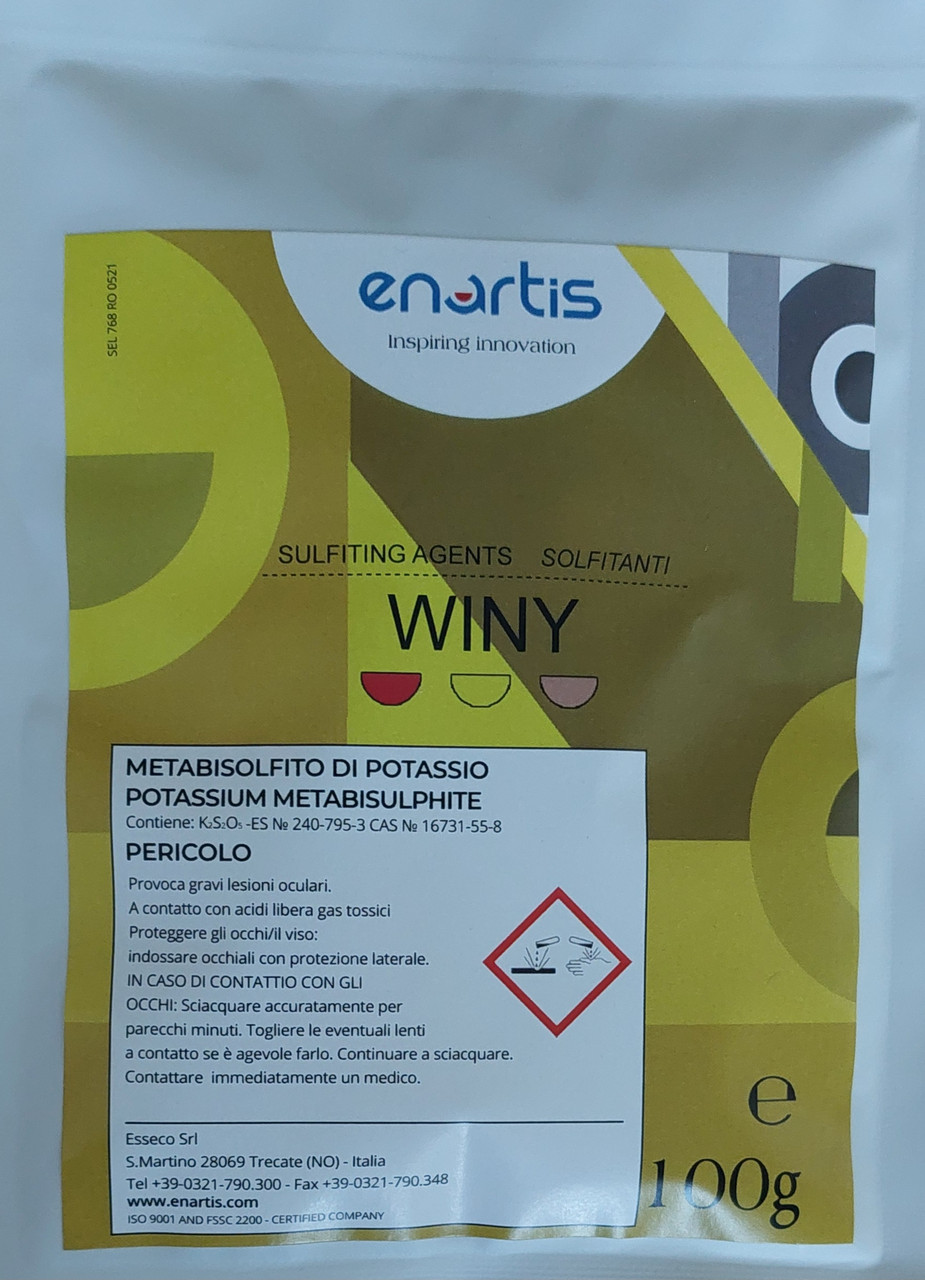 Піросульфіт – метабісульфіт – калію 100г Enartis Італія, фото 1