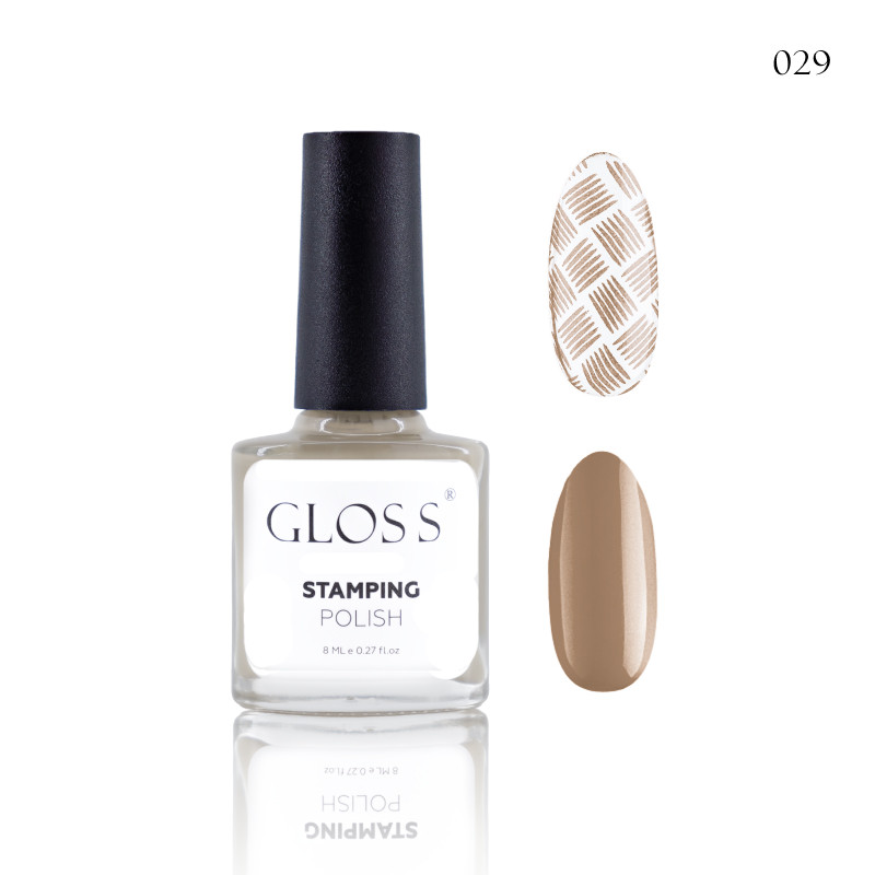 Лак для стемпінгу GLOSS Stamping polish 29 сіро-бежевий, 8 мл