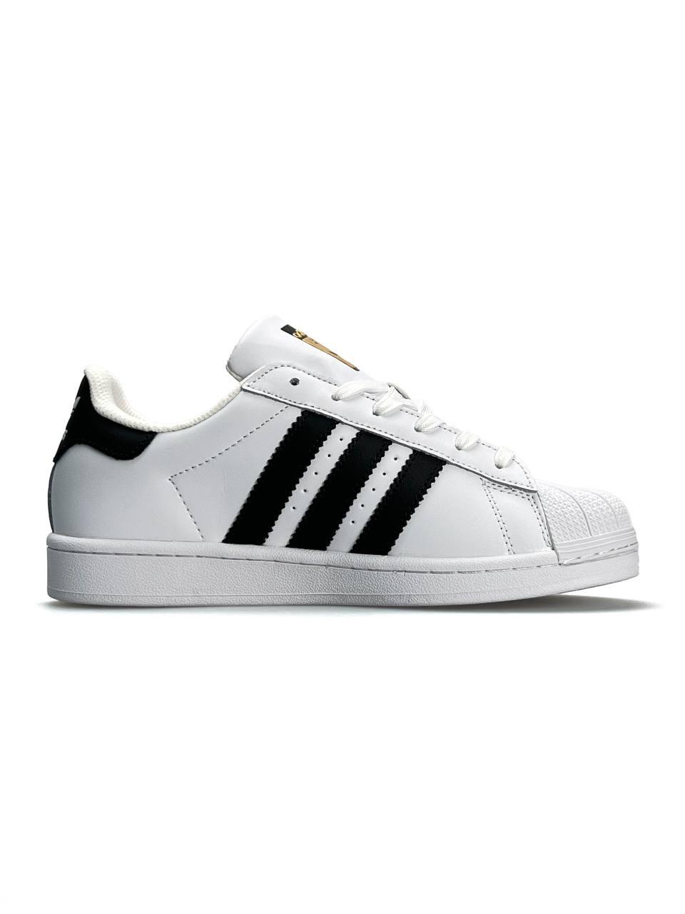 Жіночі шкіряні кросівки Adidas Originals Superstar W White Black, кеди жіночі Адідас білі 36