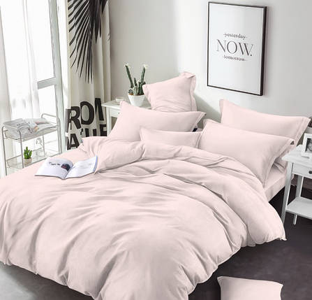 Світло-рожева однотонна тканина 220 см для пошиття постільної білизни Бязь Gold Lux 125 г, рулон 50 м, Пакистан, фото 1