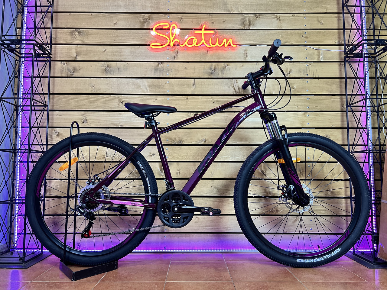 Велосипед гірський спортивний 27.5" ST Space Neptune DD FR 18 рама на зріст 167-178 см фіолетовий