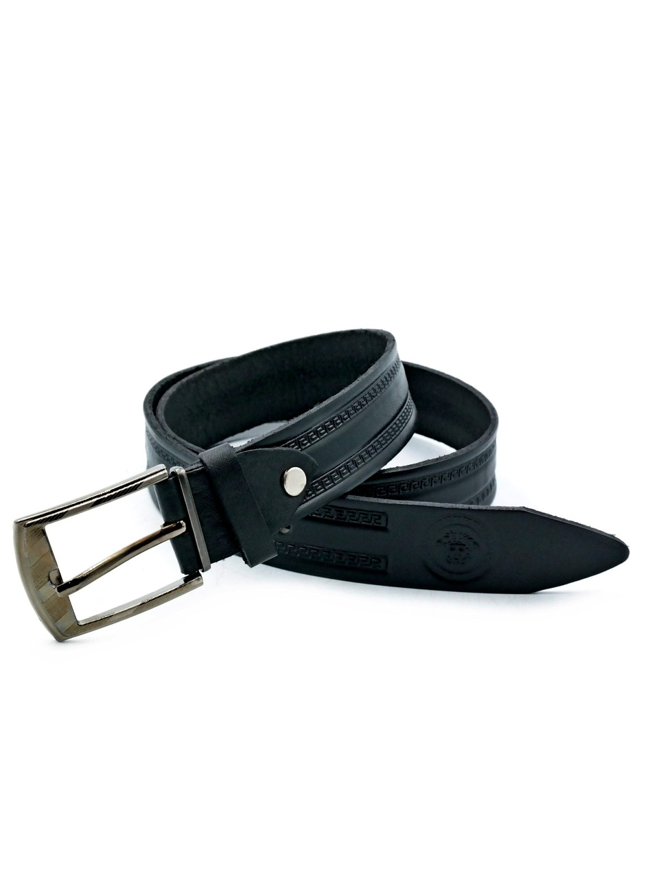 Дитячий ремінь Weatro 2,8 х 80 см Чорний dtsk-28mm-kоzh-034, фото 1