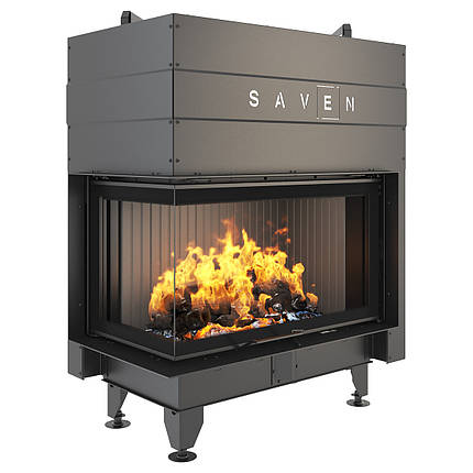 Камінна топка кутова SAVEN Energy Up 85х50х47L Black (17,0 kW) ECO, фото 1