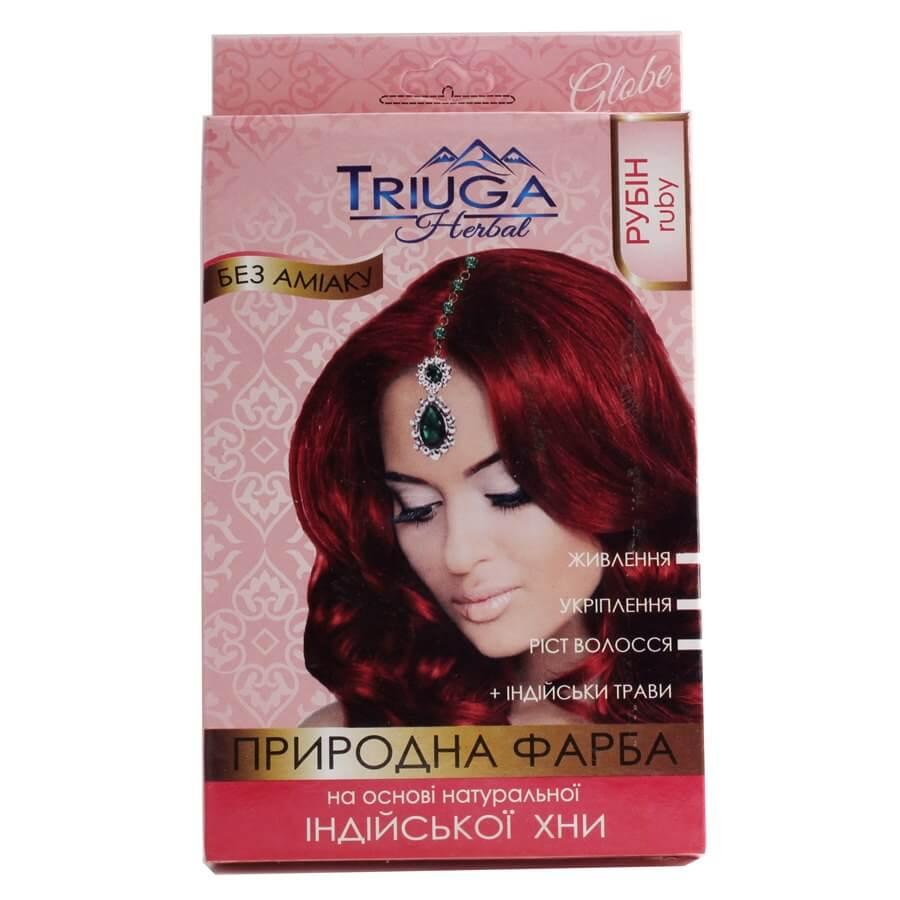 Природна фарба для волосся на основі хни TRIUGA колір рубін 25 г