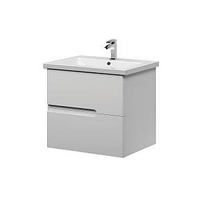Тумба консольна GRACE 700 (білий глянець) з умивальником, фото 1