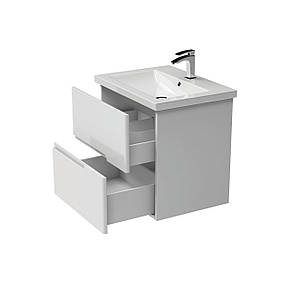 Тумба консольна GRACE 700 (білий глянець) з умивальником, фото 3