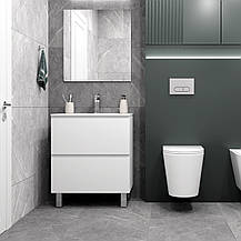 Тумба підлогова EDGE NEW 800 (білий) з умивальником, фото 5
