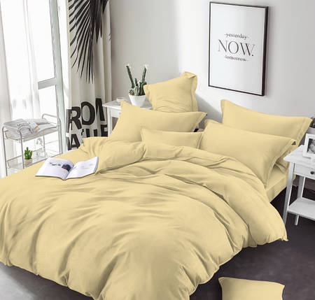 Жовта однотонна тканина 220 см Бязь Gold Lux для пошиття постільної білизни, рулон 50 м, Пакистан, фото 1