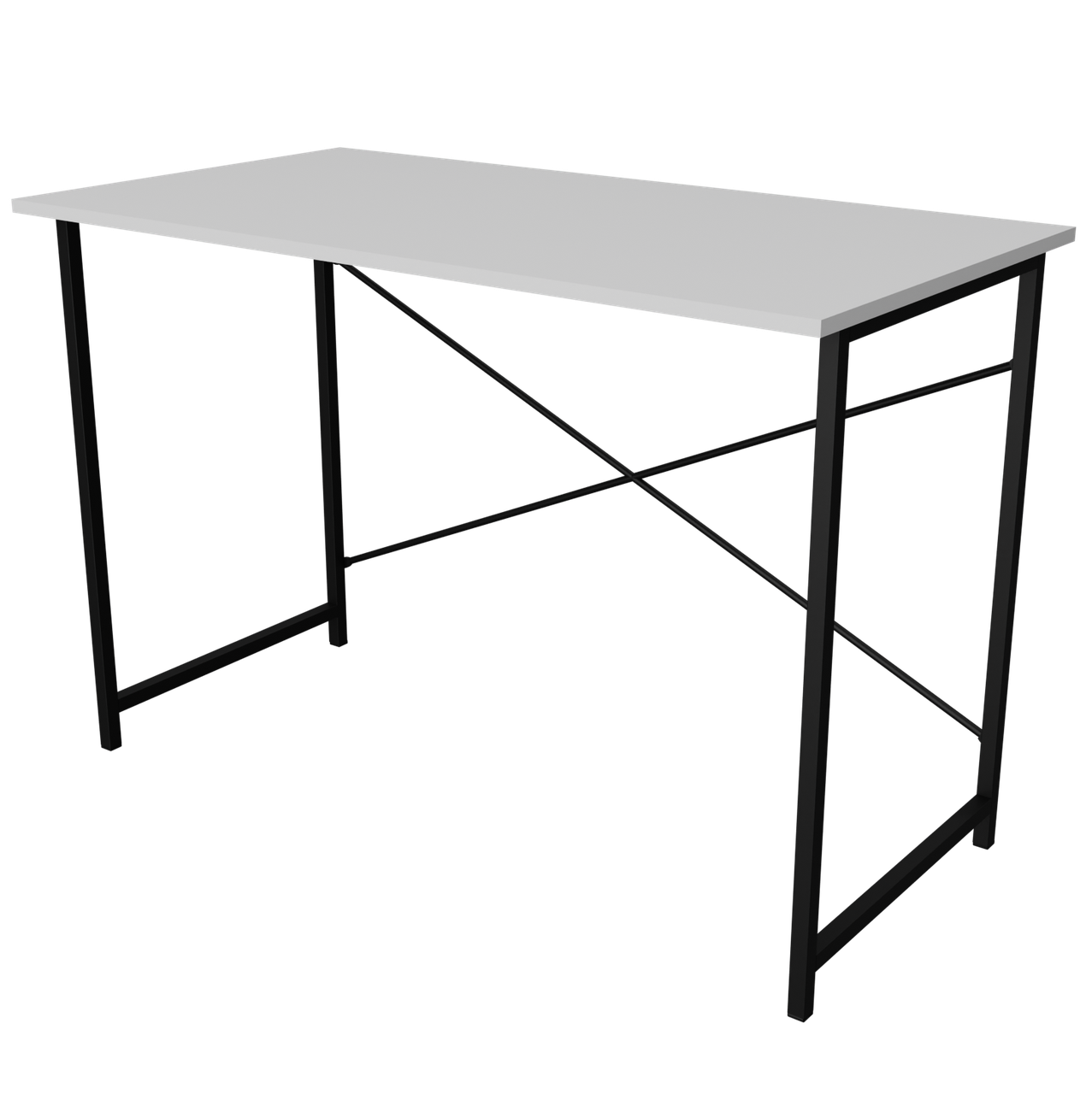 Білий сучасний письмовий стіл для дому та офісу Ґадж 100х55 Біле ДСП, каркас чорний Neman, фото 1