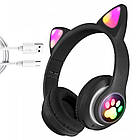 Дитячі навушники з вушками VZV-23M + Подарунок Карта пам'яті 32 GB / Бездротові навушники з мікрофоном, фото 2