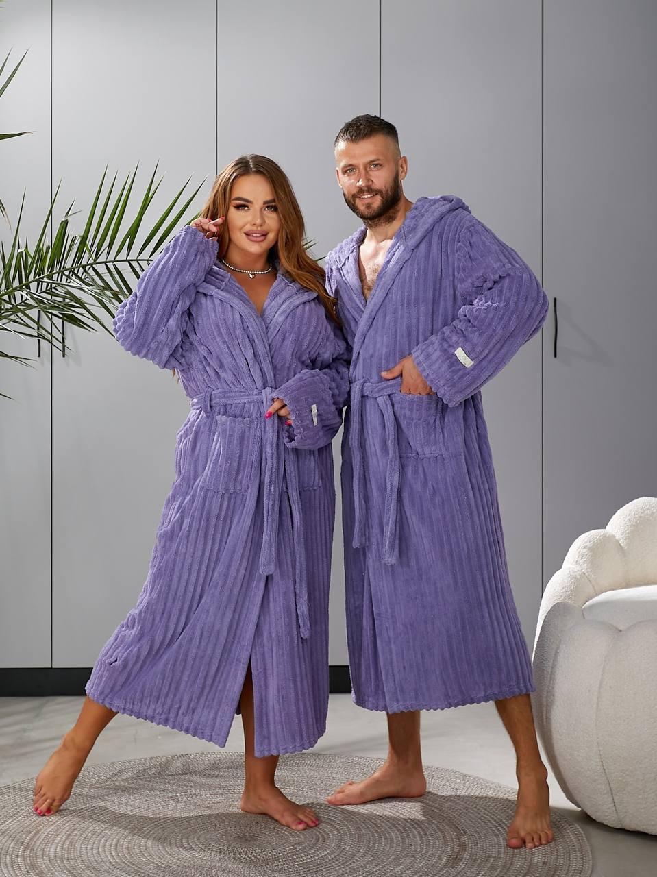 Женский мужской халат унисекс в стиле family look