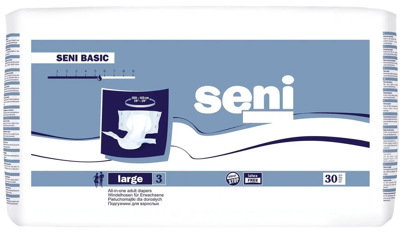 Підгузники для дорослих Seni Basic Extra Large 130-170 див. 30 шт