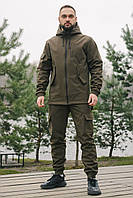 Костюм чоловічий хакі Soft shell на флісі