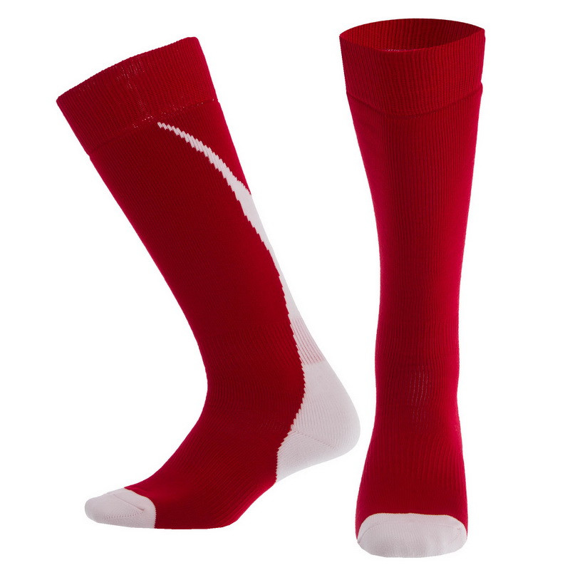 Гетри футбольні юніорські Zelart KS-04M ( розмір 32-39, колір червоний з білим), фото 1