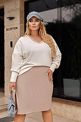 Жіночий костюм-двійка з ангори "Almo" оптом | Батал