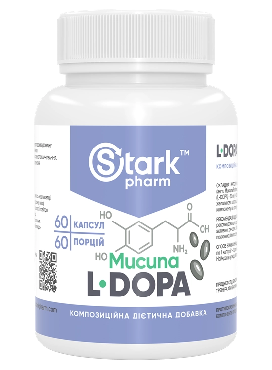L-Dopa Mucuna 400 мг Stark Pharm 60 капсул, фото 1