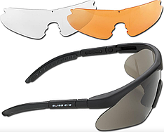 Балстичні окуляри Swiss Eye Raptor New (3 змінні лінзи + футляр), оправа чорна